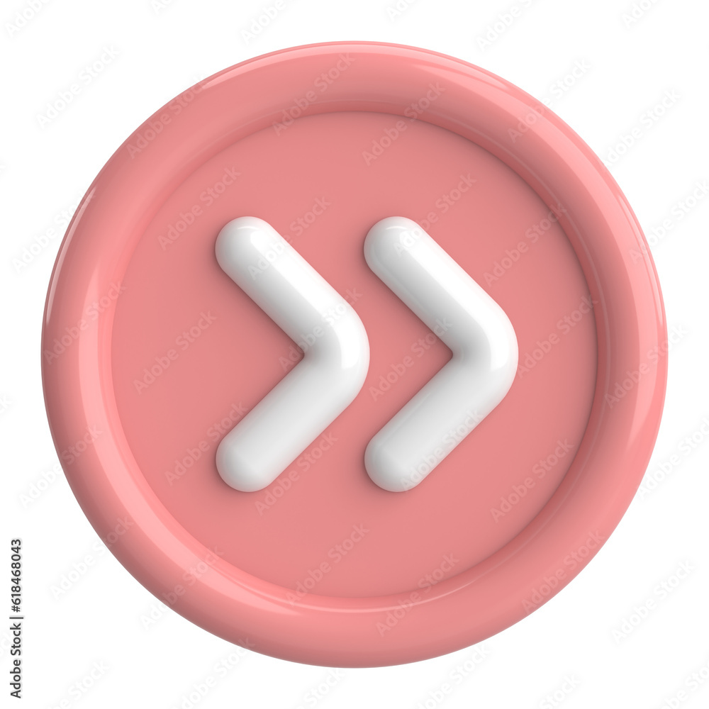 Next button. Continue button. 3D illustration. Next button. Continue button. 3D illustration.