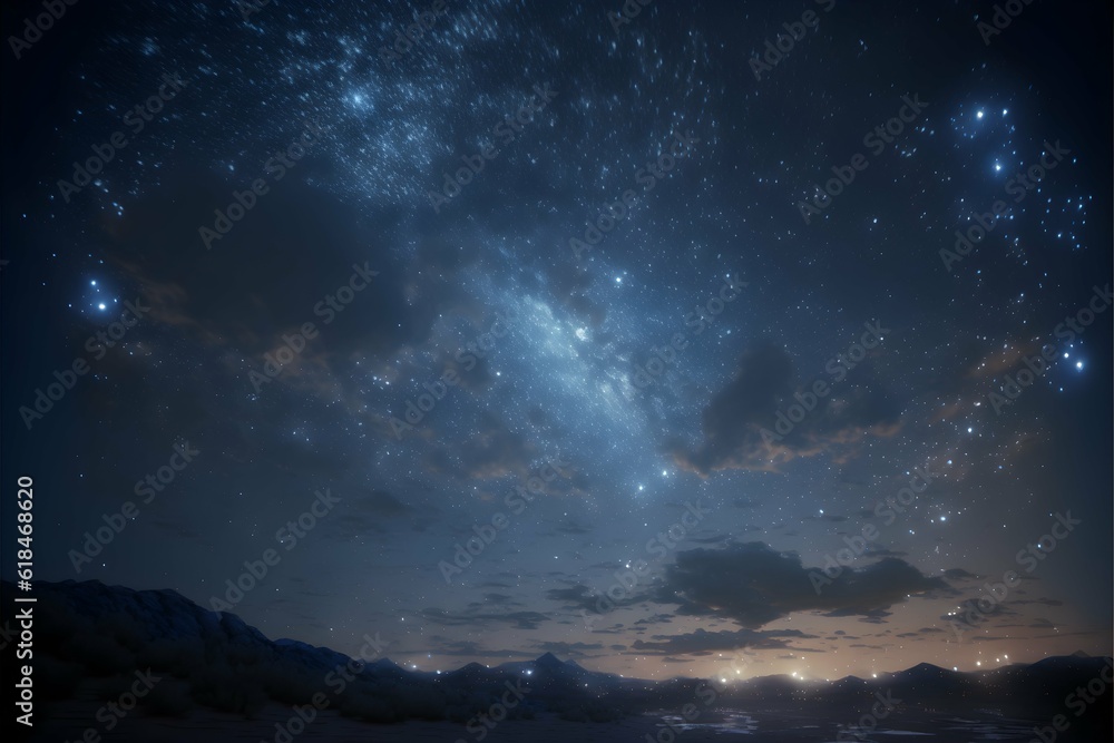 Starry night sky no clouds horizon Unreal Engine 5 Ultra realistic functional Daylight 
