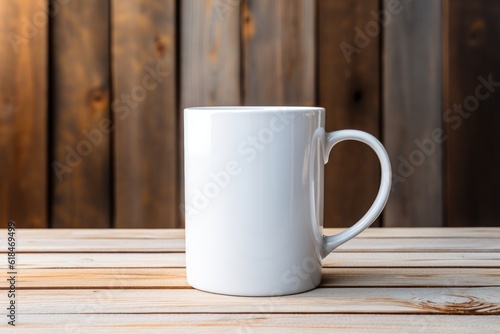 Blank white ceramic mug mockup generative ai