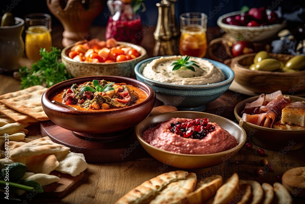 Mediterranean Mezze Spread