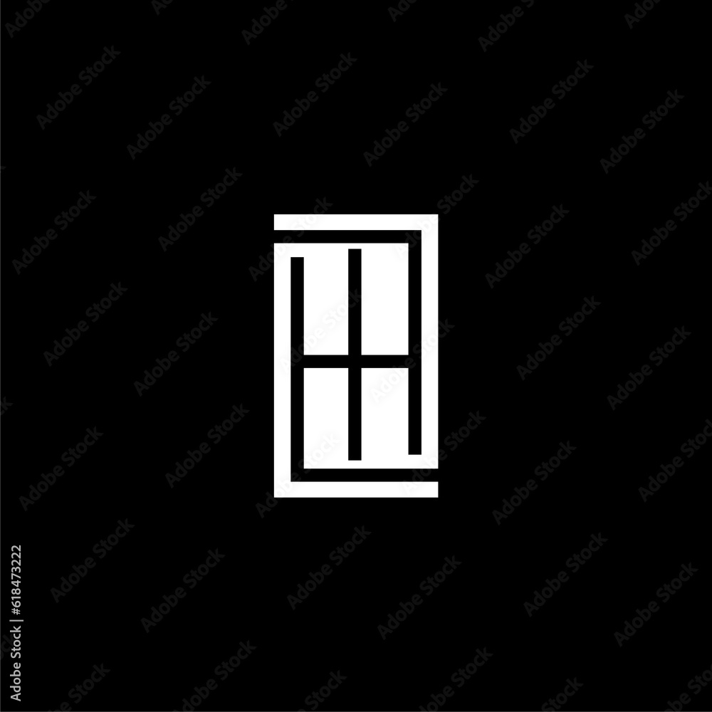 Window icon isolated on black background Window icon isolated on black background