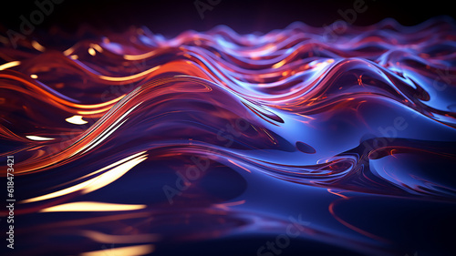 abstract wavy background, ultra violet neon rays lines, speed of light, generative AI tools 