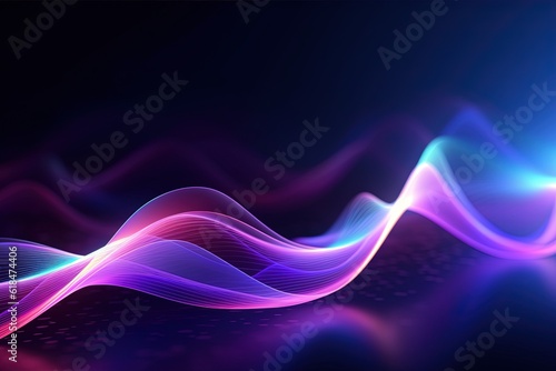 abstract futuristic background with pink blue glowing neon moving high speed wave lines and bokeh lights. Data transfer concept Fantastic wallpaper