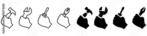 Repair icon vector set. tool illustration sign collection. Service center symbol.