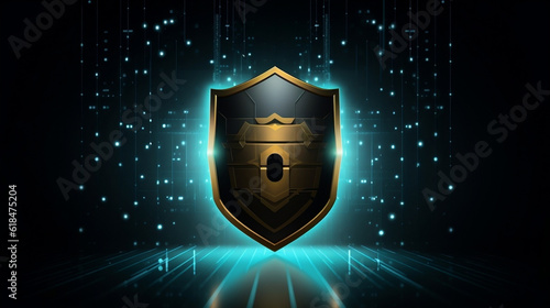 2D Rendering Cybersecurity Icon Creative Illustration photo