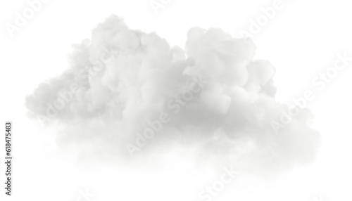 Radiance white serene clouds on transparent backgrounds 3d render png