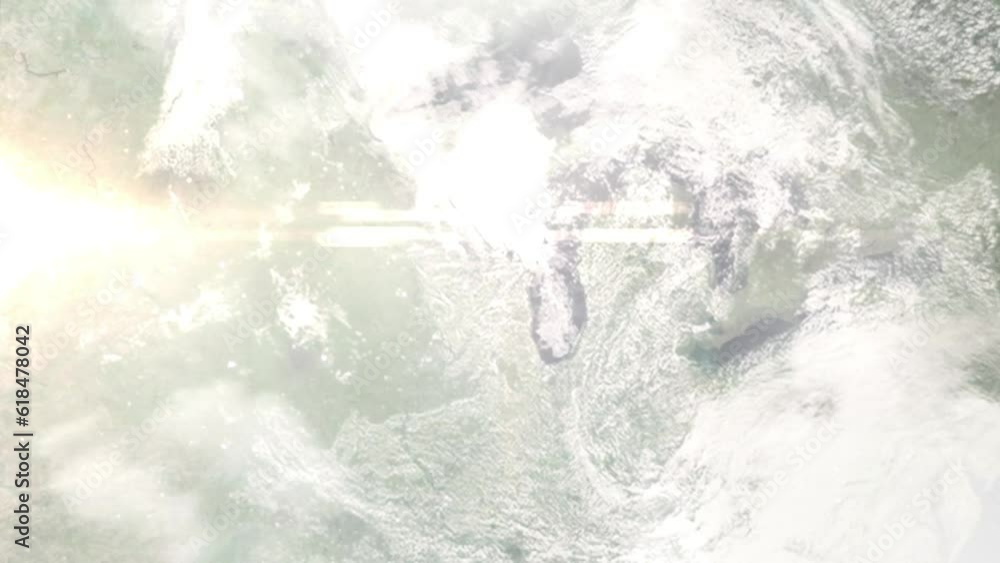 Zoom in from space and focus on Juneau, Wisconsin, USA. 3D Animation. Background for travel intro. Elements of this image furnished by NASA Zoom in from space and focus on Juneau, Wisconsin, USA. 3D Animation. Background for travel intro. Elements of this image furnished by NASA