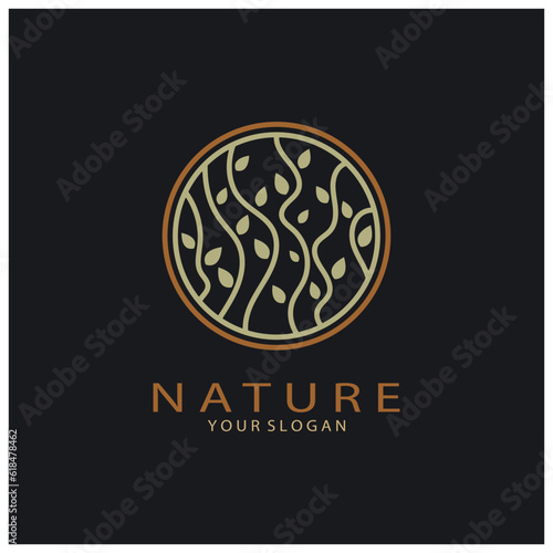 Nature vector logo. with trees, rivers, seas, mountains, business emblems, travel badges, ,ecological health,