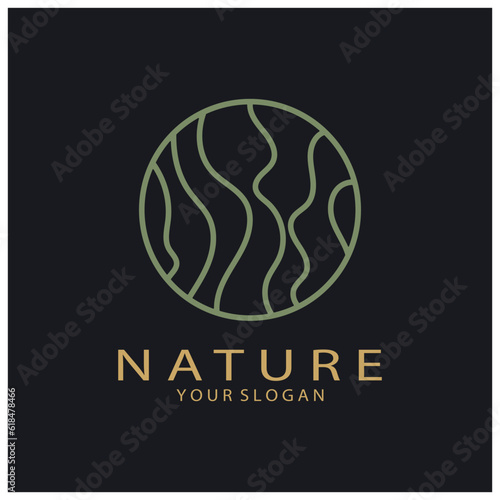 Nature vector logo. with trees, rivers, seas, mountains, business emblems, travel badges, ,ecological health,