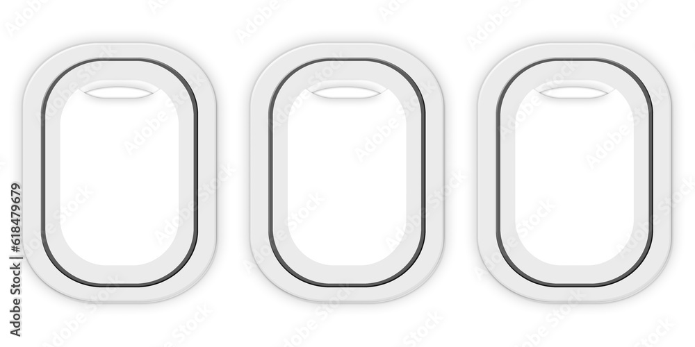 Airplane window porthole isolated on white background Airplane window porthole isolated on white background
