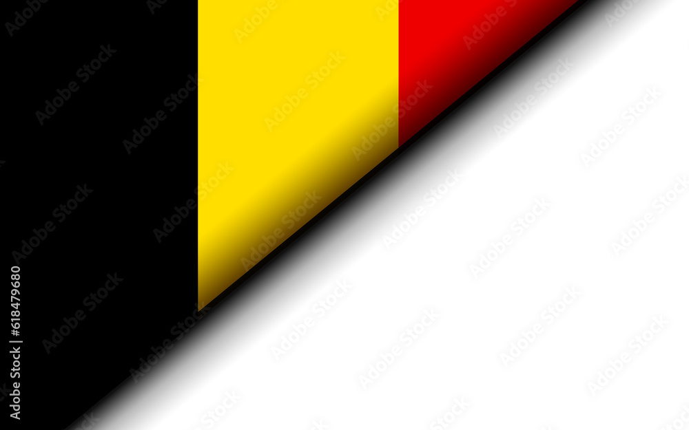 Fototapeta premium Belgium flag folded in half