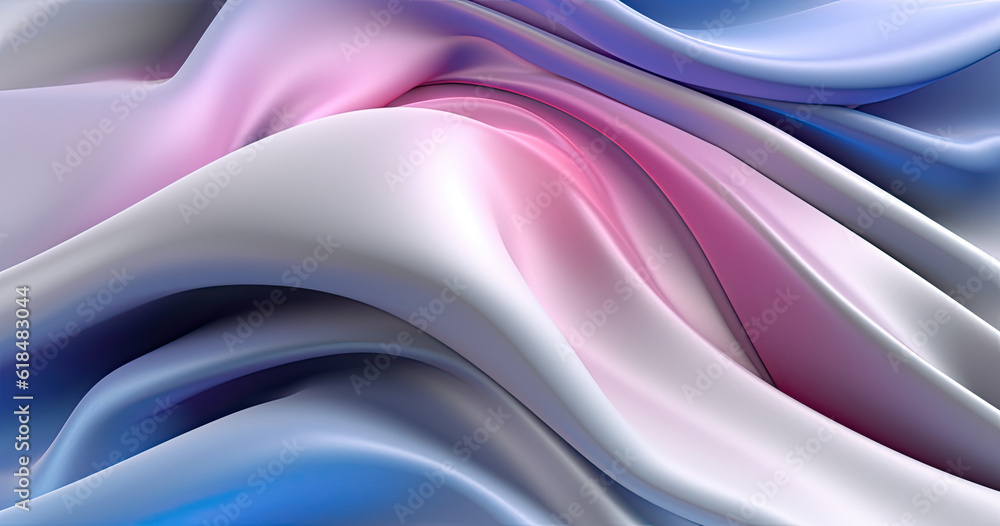 Obraz premium Abstract colourful silk background, colourful waves 