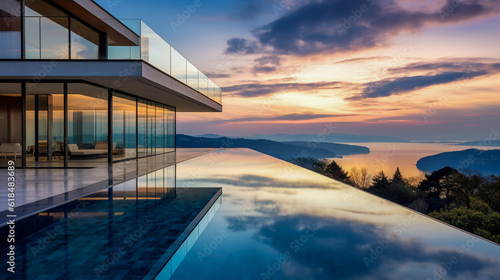 Modern villa with infinity pool