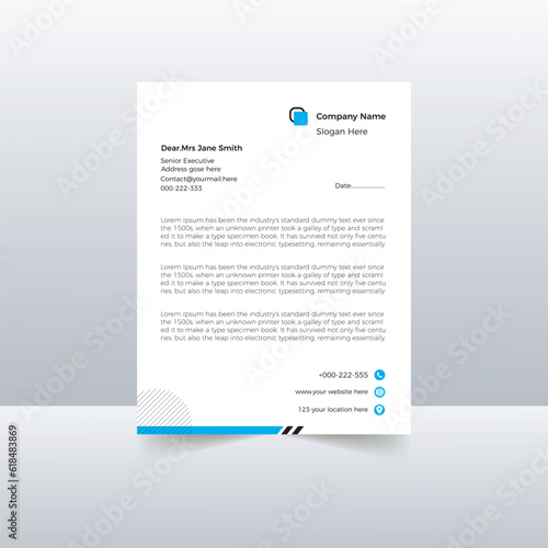 corporate letter head design template