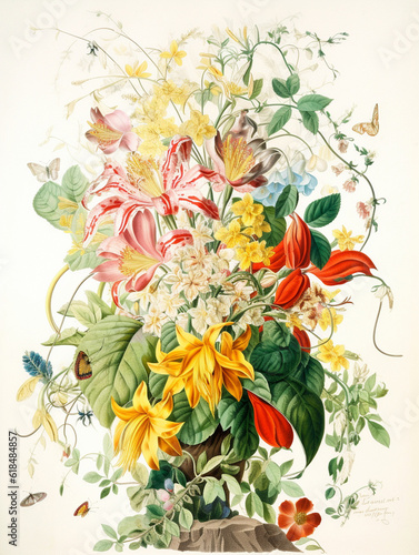 Charming floral illustration