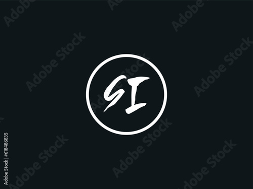 Si Brush Letter Logo, Initial Si Luxury Logo Letter For Shop 