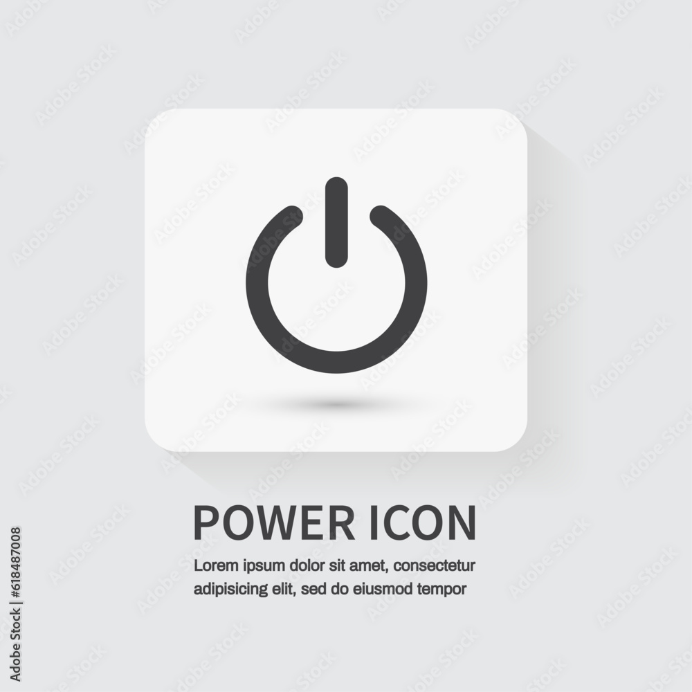 Power icon. Shut down symbol. flat icon for apps and websites. Vector illustration. Power icon. Shut down symbol. flat icon for apps and websites. Vector illustration.