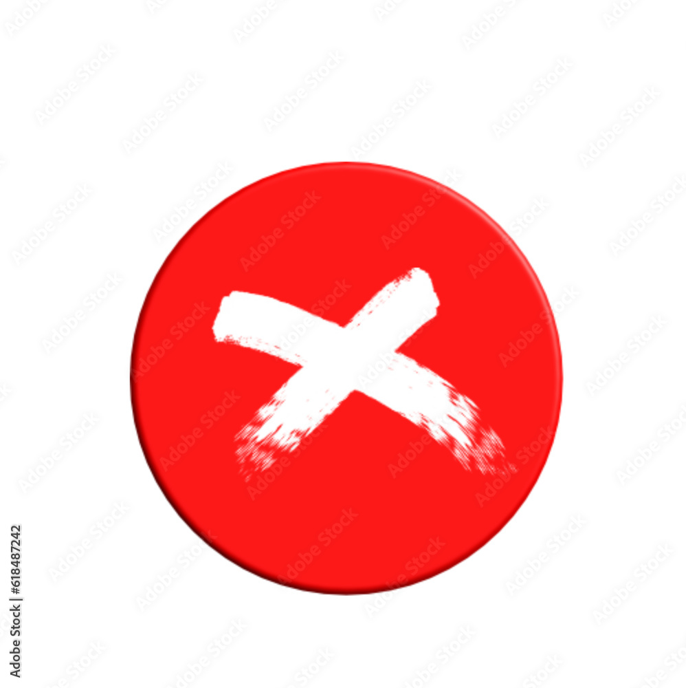Cross mark vector illustration. symbol for web site Computer and mobile vector.