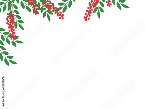 南天の背景　横位置