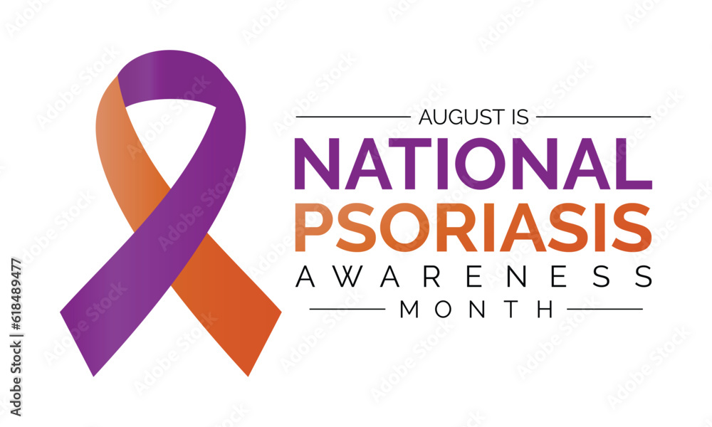 Psoriasis Awareness Month observed in AUGUST. Poster and banner design template. Psoriasis Awareness Month observed in AUGUST. Poster and banner design template.