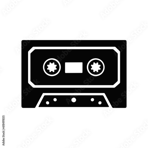 Audio Cassette SVG File  Black Symbol  Vector  Icon