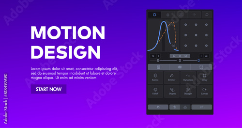 Motion Design Plugin. Extension for motion designers. Tools and Controls for professional Animators. Animation toolkit. Vector illustration