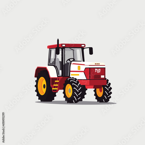 Tractor vector isolated on white