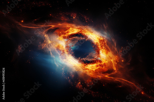 Black hole with nebula over colorful stars and cloud fields in outer space. Abstract space . Universe way fiction hydrogen nebula galaxy white earth cloud cosmic atmosphere explosion meteorite deep.