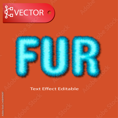 text effect editable fur doll