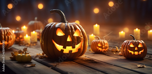Behold the Halloween pumpkin, a symbol of spooky delights! With a mischievous grin and glowing eyes, it exudes a festive charm. AI Generated © Holly Berridge