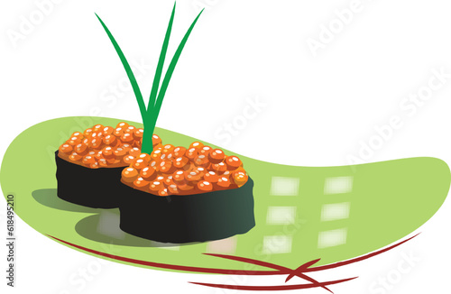 caviar on a white background