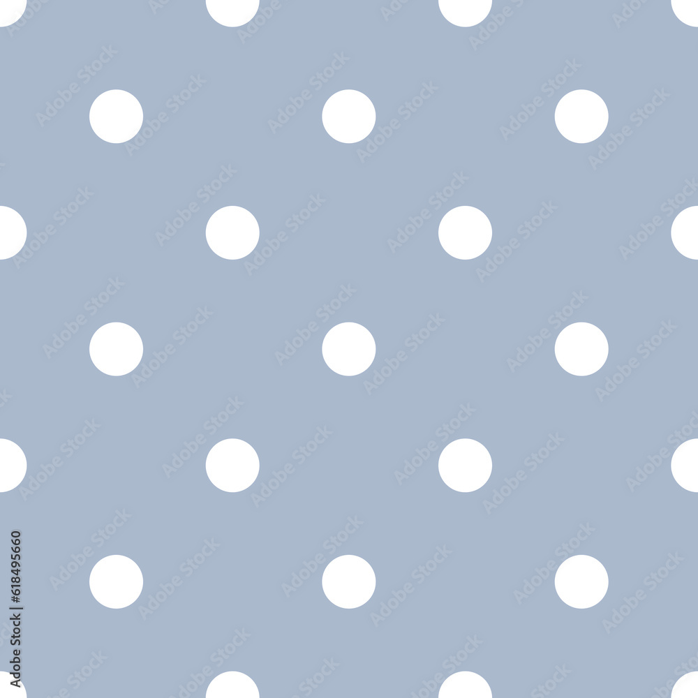 Blue and White Large Polka Dots Pattern Repeat Background Blue and White Large Polka Dots Pattern Repeat Background