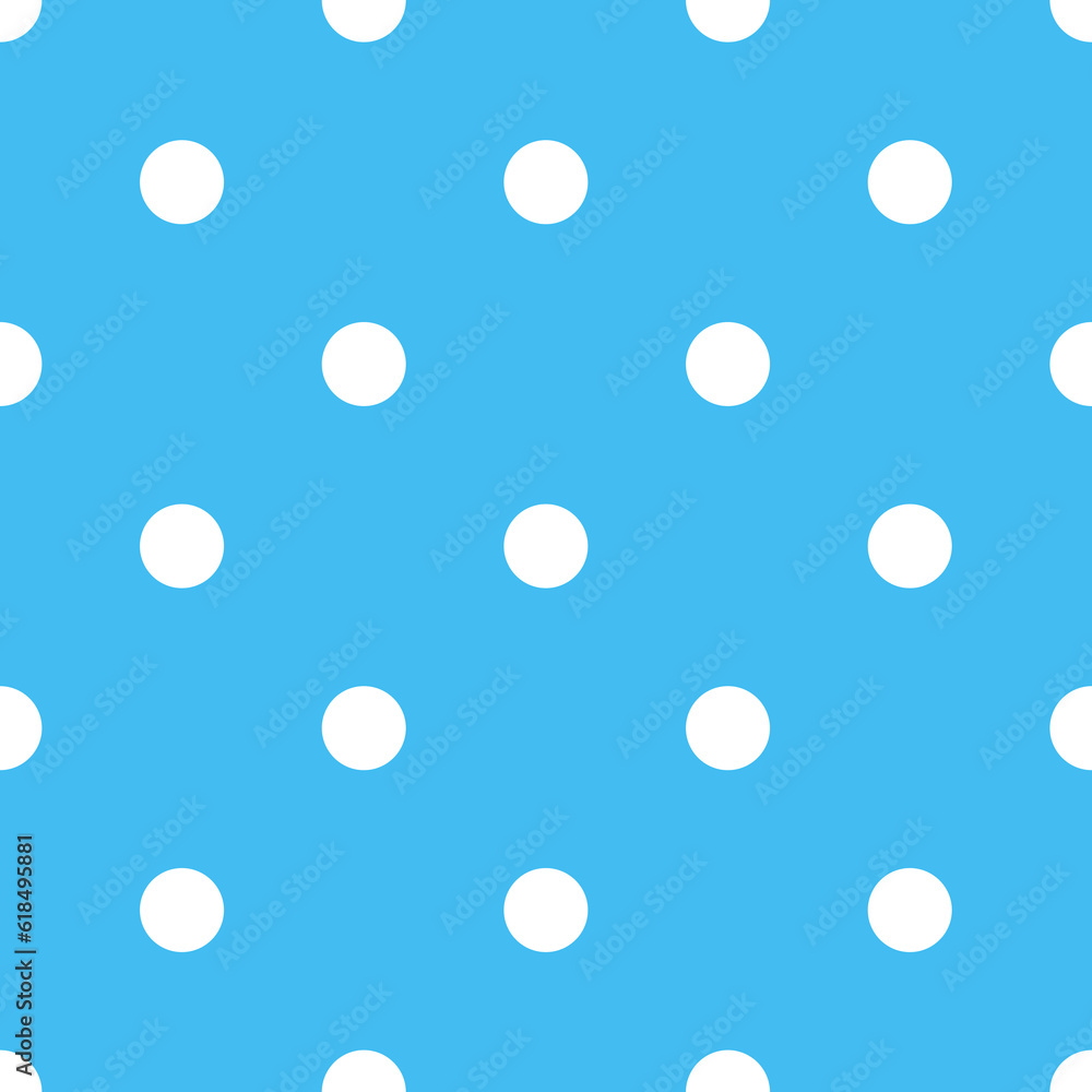 Blue and White Large Polka Dots Pattern Repeat Background Blue and White Large Polka Dots Pattern Repeat Background