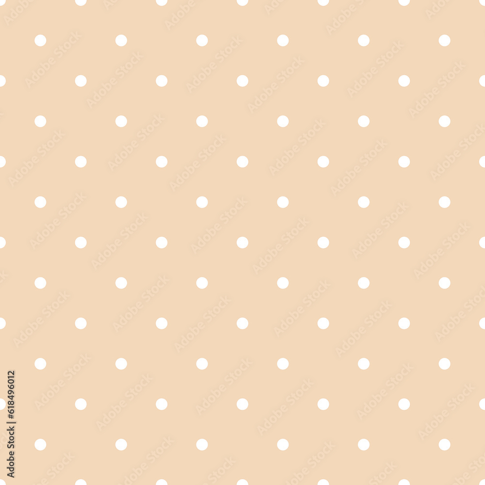 Beige and White Large Polka Dots Pattern Repeat Background Beige and White Large Polka Dots Pattern Repeat Background