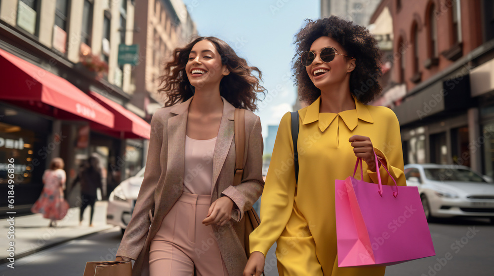 Obraz premium Women shopping