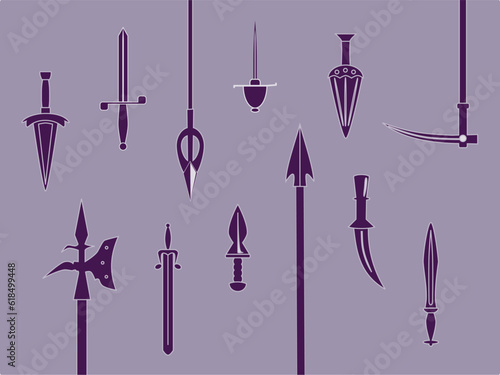 Wallpaper Mural Set of Mdieval weapons Torontodigital.ca