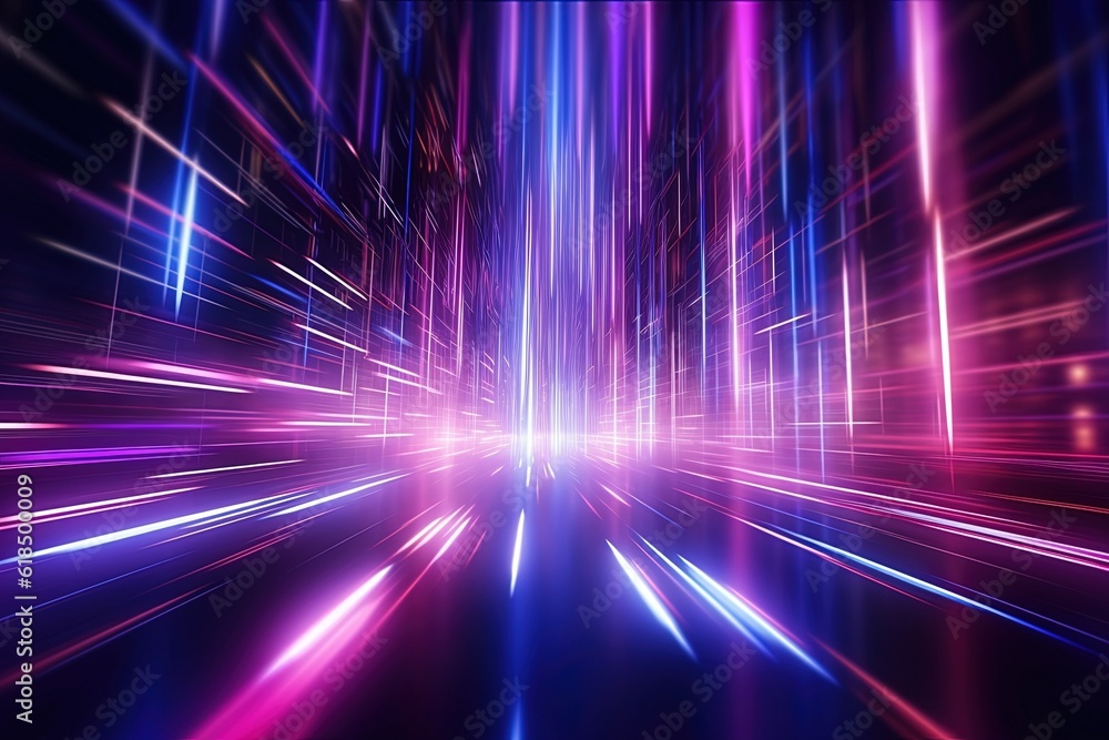 abstract futuristic background with gold PINK blue glowing neon moving high speed wave lines and bokeh lights. Data transfer concept Fantastic wallpaper