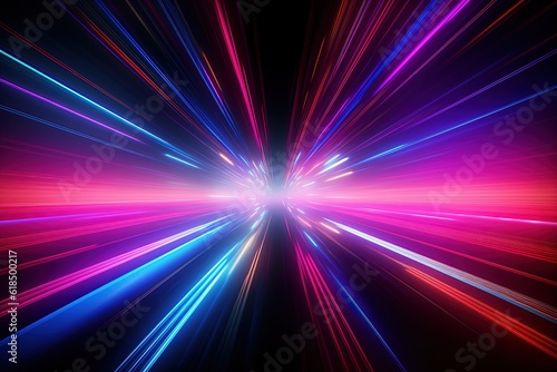 abstract futuristic background with gold PINK blue glowing neon moving high speed wave lines and bokeh lights. Data transfer concept Fantastic wallpaper