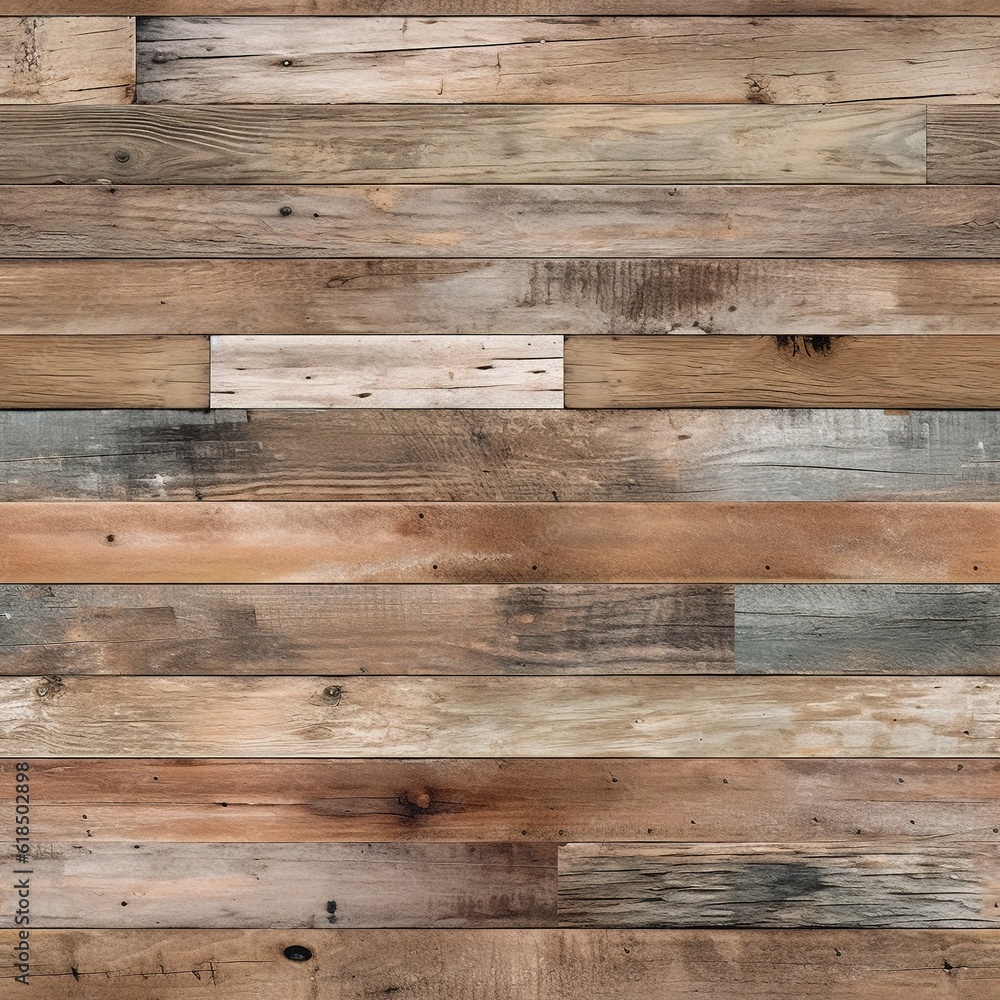 Naklejka premium Rustic Wood Plank Textures Digital Paper background