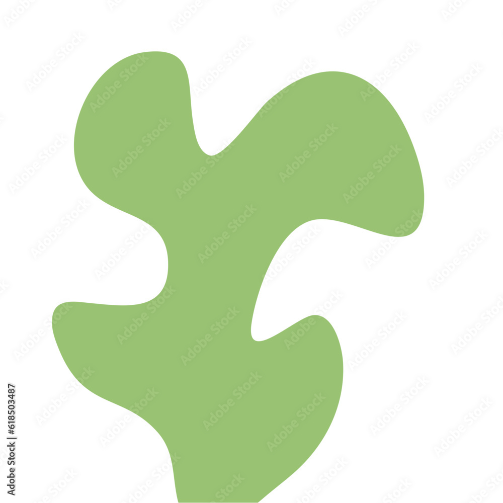 Abstract Green Coral Shape Abstract Green Coral Shape