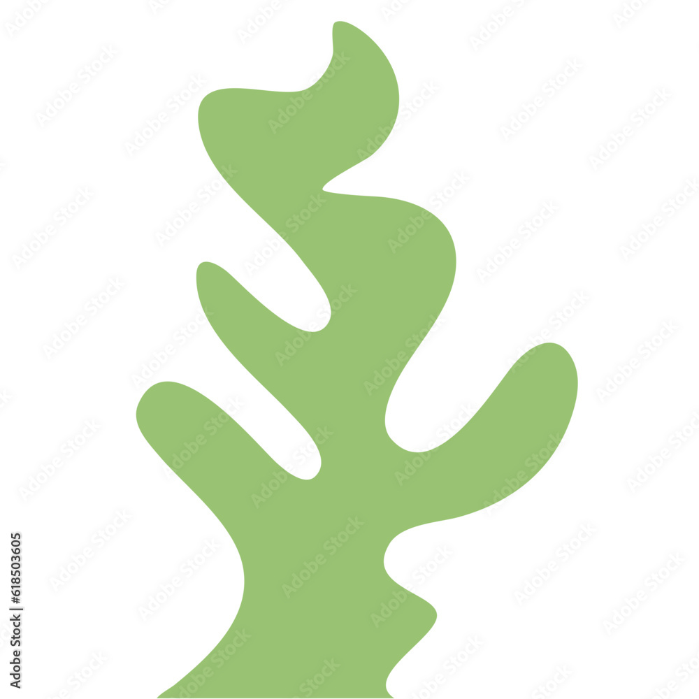 Abstract Green Coral Shape Abstract Green Coral Shape