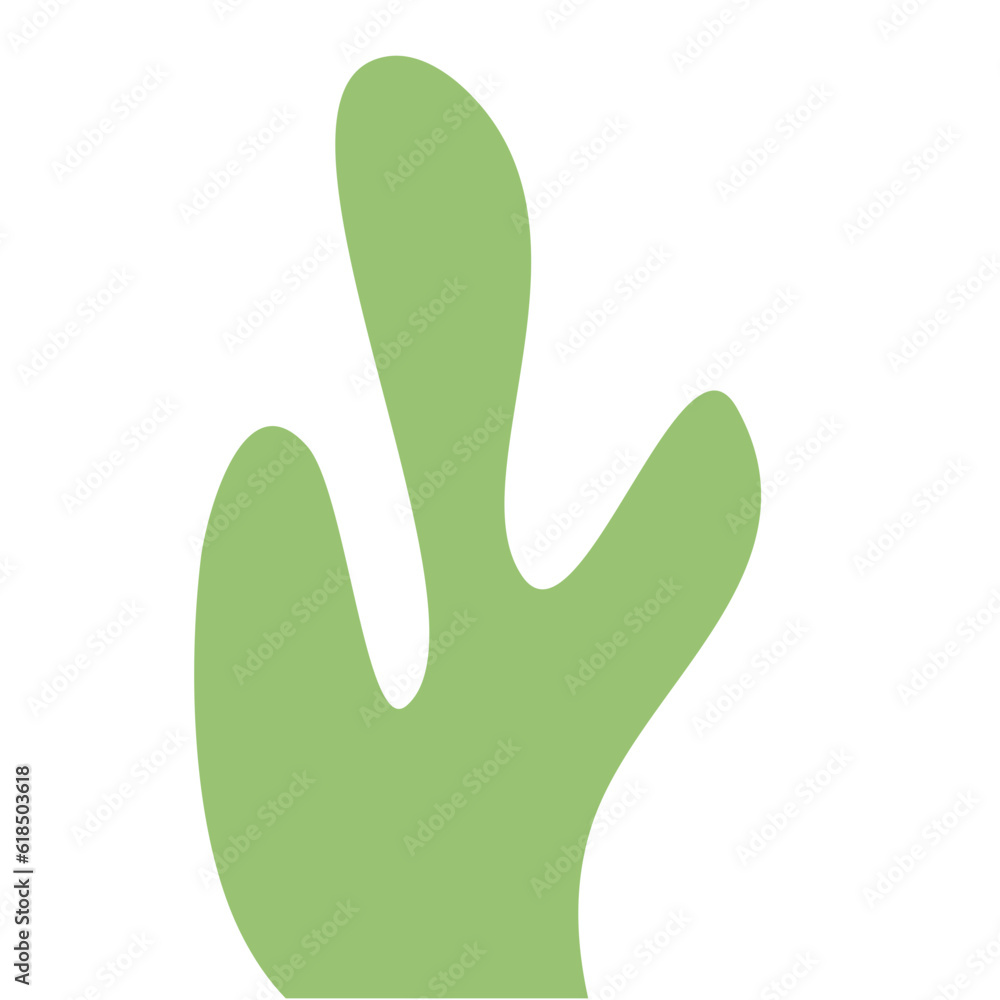 Abstract Green Coral Shape Abstract Green Coral Shape