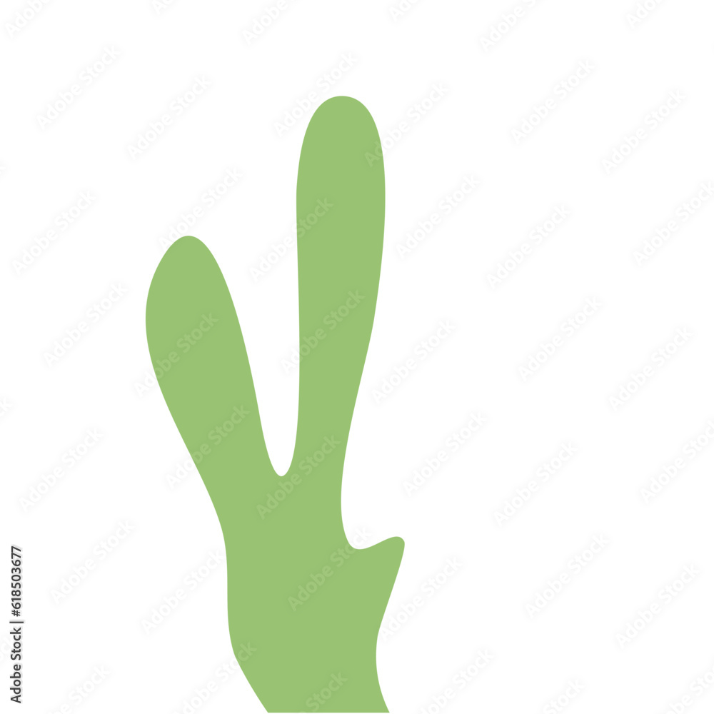 Abstract Green Coral Shape Abstract Green Coral Shape