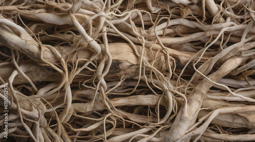 roots of ashwagandha, superfood, fitness supplement, High quality food photography, ashwagandha, ashwa, ashwagandha plant. Generative AI