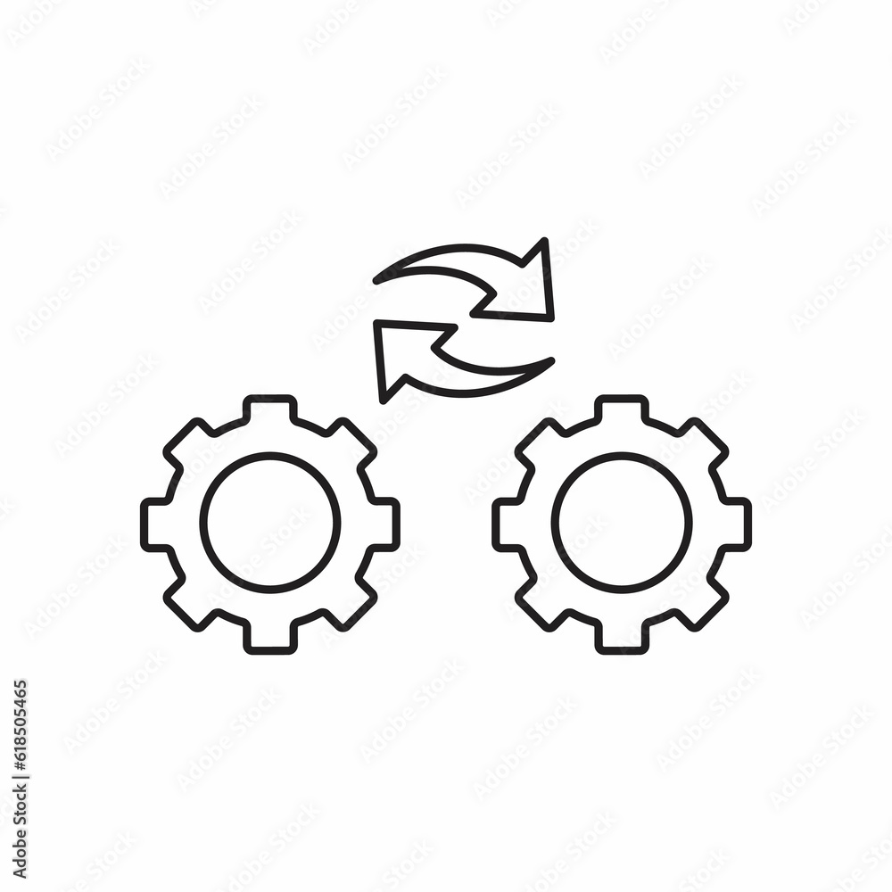 Technical compatibility. linear icon isolated on white background Technical compatibility. linear icon isolated on white background