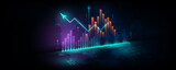 Abstract background image, technology concept, graph representation about stock trading, finance, market