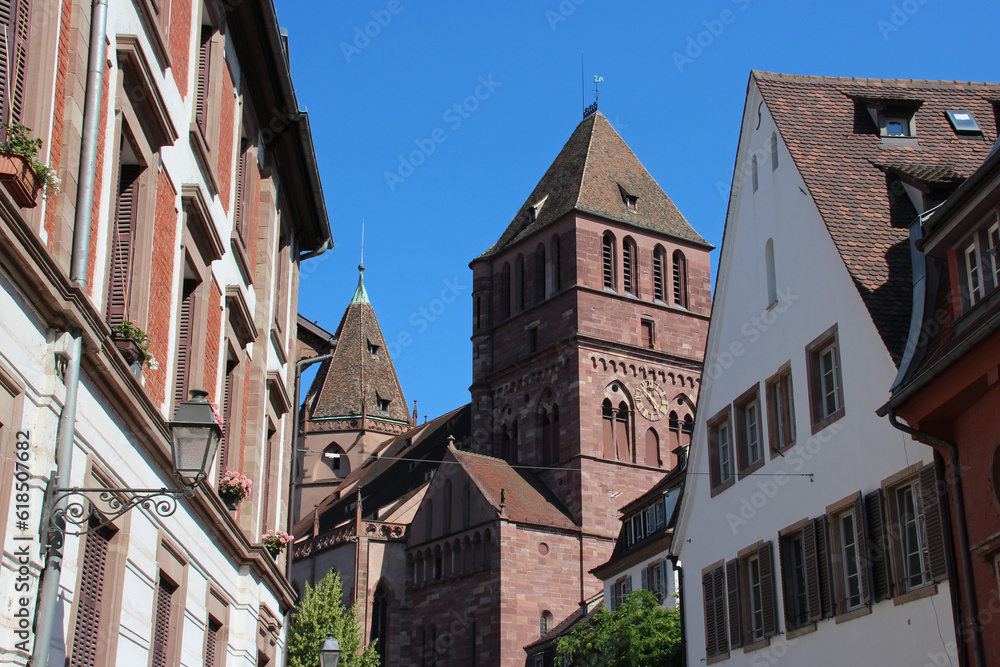 protestant church (saint-thomas) in strasbourg in alsace (france)