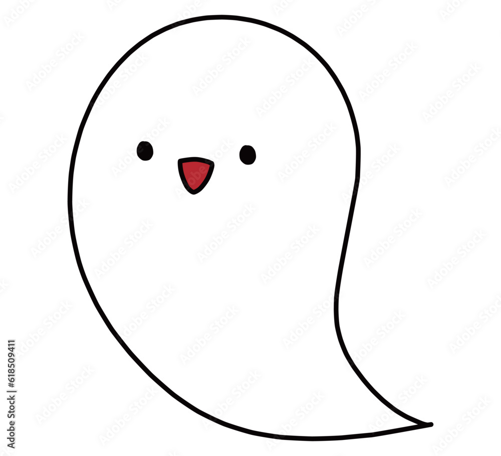 シンプルなオバケのイラスト素材 シンプルなオバケのイラスト素材