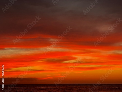 sunset over the sea © JianSheng