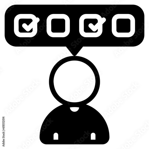 survey glyph icon